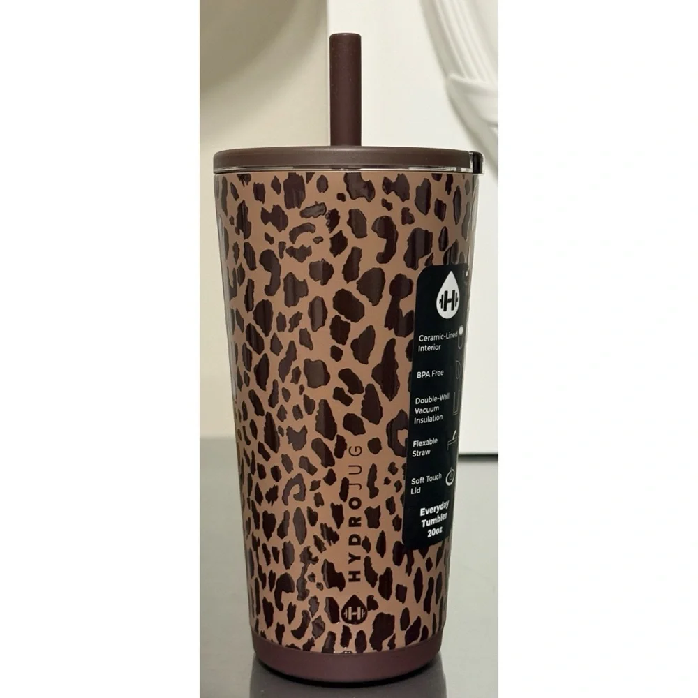 Hydrojug BROWN LEOPARD 20oz Everyday‎ Tumbler